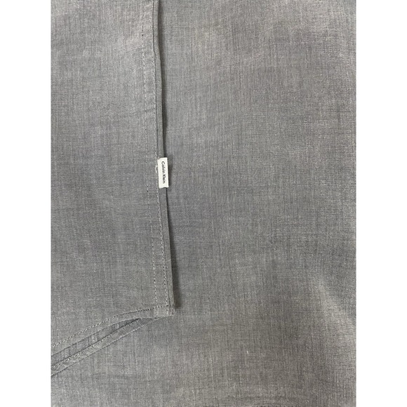 Calvin Klein Shirt Mens XL Gray Long‎ Sleeve Button Down Casual Work Dress - Picture 9 of 10